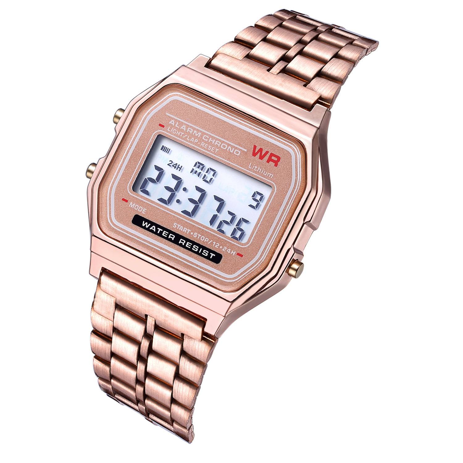 New 4 Colors Top design LED Watch Multifunction Watch For Woman Man Electronic Digital watches relojes F91W S-61