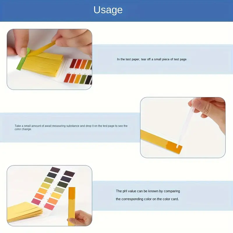 Professional 1-14 PH Litmus Paper Ph Test Strips Water Cosmetics Soil Acidity Test Strips With Control Card C-619