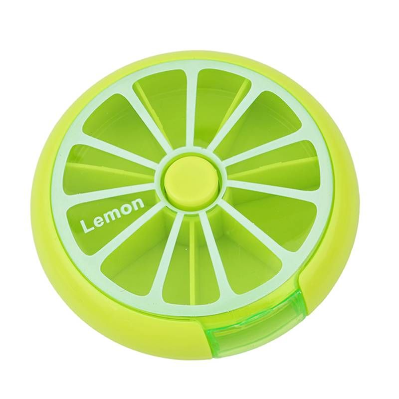 1 PC Outdoor Travel Pill Portable 7 Day Rotating Pill Case Medicine Box Pill Dispenser Vitamin Holder Round Candy Storage Cases T-76-9