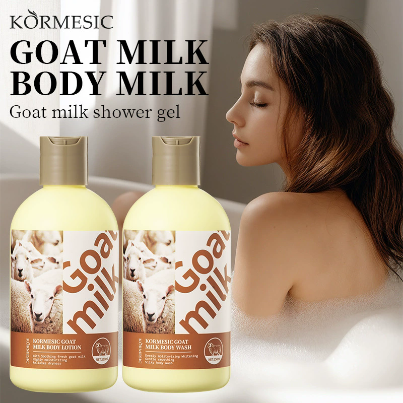 Goat Milk Body Wash Original For Smooth Sensitive Skin, Non-Irritation Mostiurizing PH Balancing Body Cleanser With Herb Complex