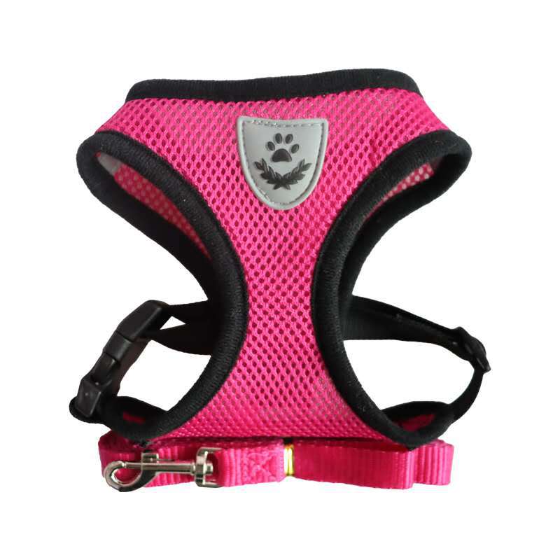Nylon Adjustable Dog Harness Reflective Soft Breathable No Pull Dog Harness Vest Pet Harness and Leash for Walking Pet Supplies