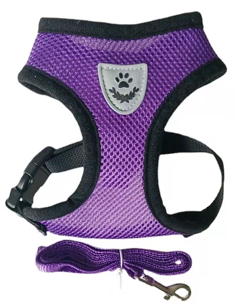 Nylon Adjustable Dog Harness Reflective Soft Breathable No Pull Dog Harness Vest Pet Harness and Leash for Walking Pet Supplies