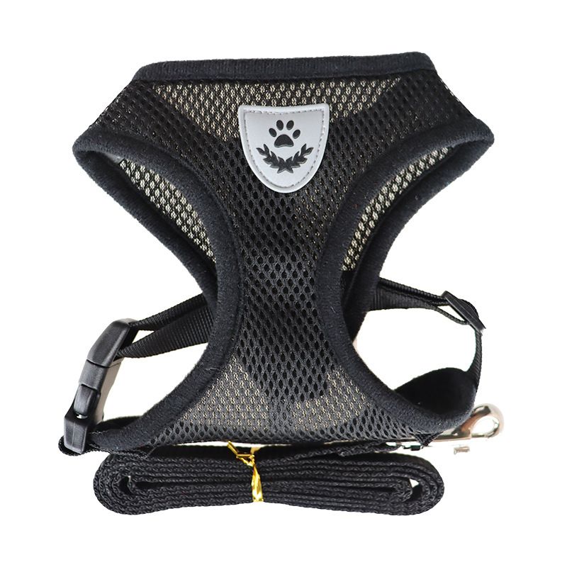Nylon Adjustable Dog Harness Reflective Soft Breathable No Pull Dog Harness Vest Pet Harness and Leash for Walking Pet Supplies