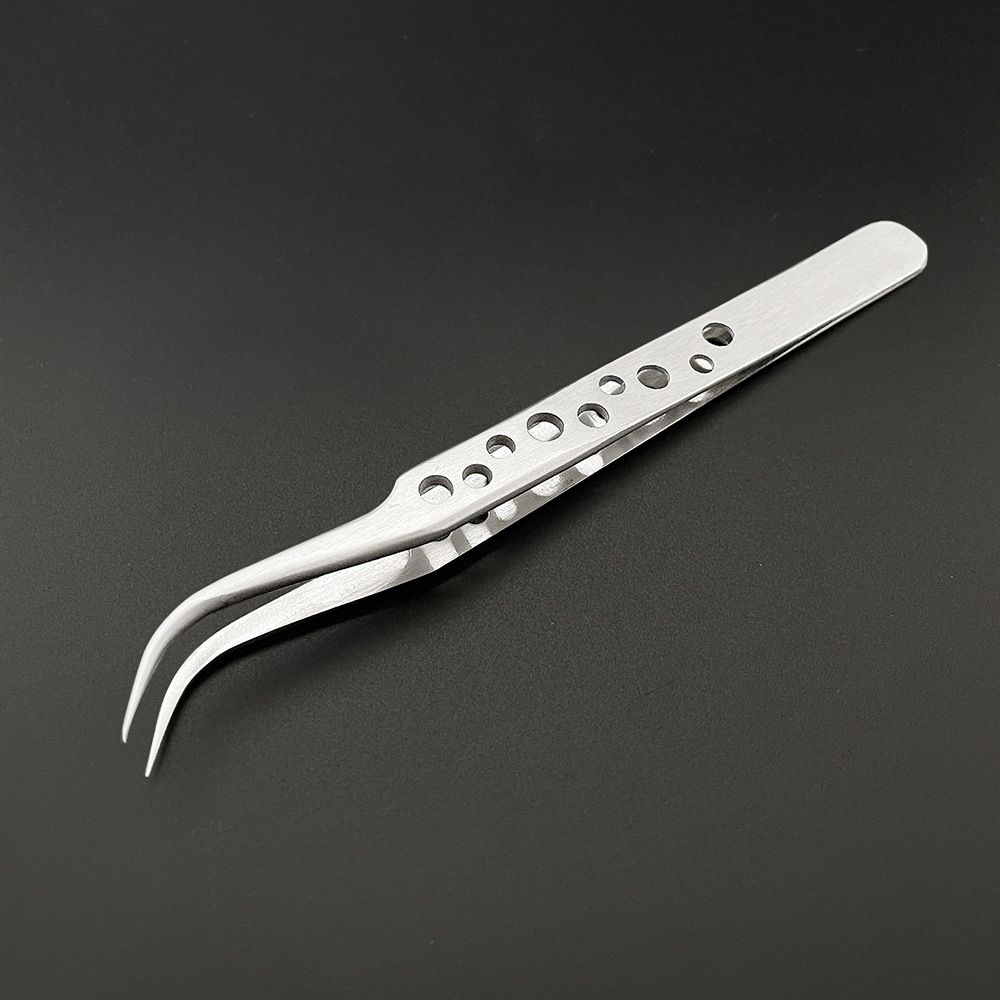 Electronics Industrial Tweezers Anti-static Curved Straight Tip Precision Stainless Forceps Phone Repair Hand Tools Sets B2-744