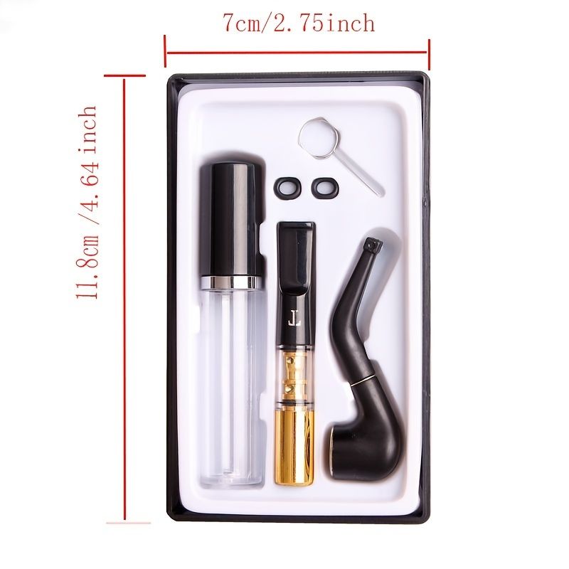 Black Hookah Durable Mini Delicate Smoking Pipe Weed Tobacco Pipe Smoke Mouthpiece Tobacco Pipes Cigarette HolderE-490