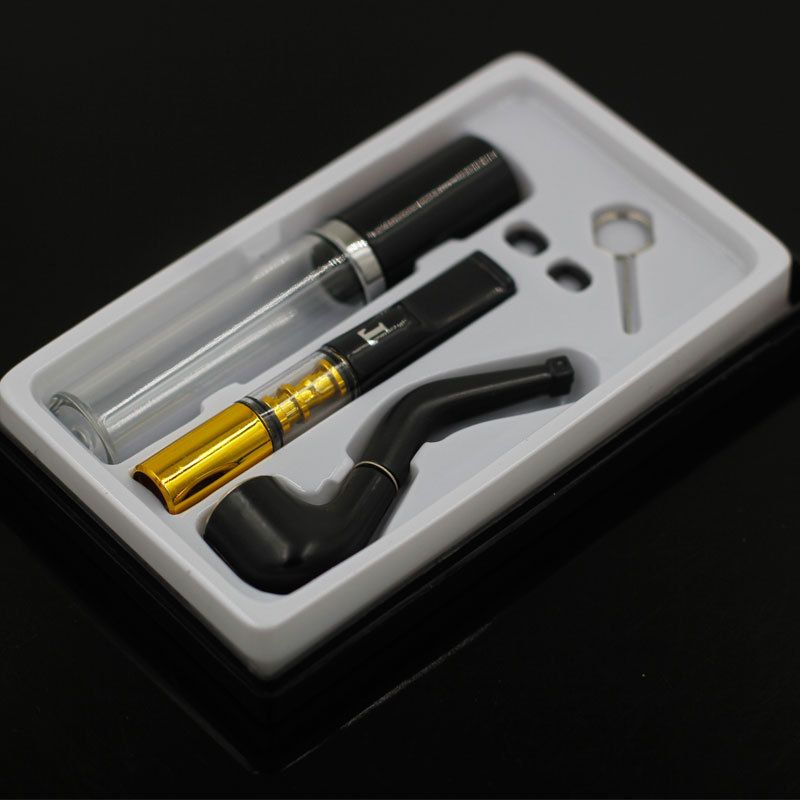 Black Hookah Durable Mini Delicate Smoking Pipe Weed Tobacco Pipe Smoke Mouthpiece Tobacco Pipes Cigarette HolderE-490