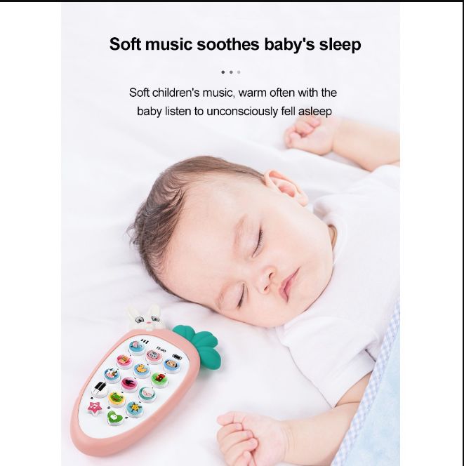 1pc Kid Cartoon Mobile Phone Electronic Toy Cute Telephone Educational Learning Toys Music Sound Machine Baby Infant Gift