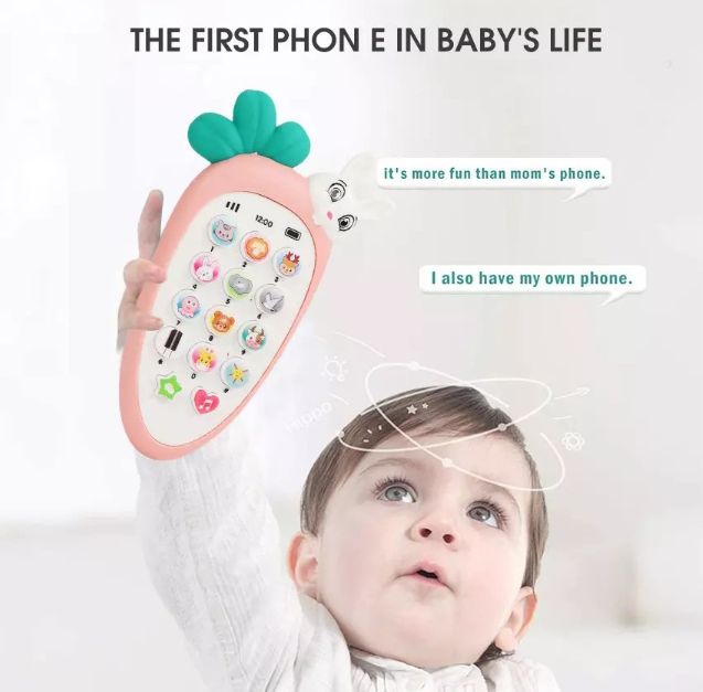 1pc Kid Cartoon Mobile Phone Electronic Toy Cute Telephone Educational Learning Toys Music Sound Machine Baby Infant Gift