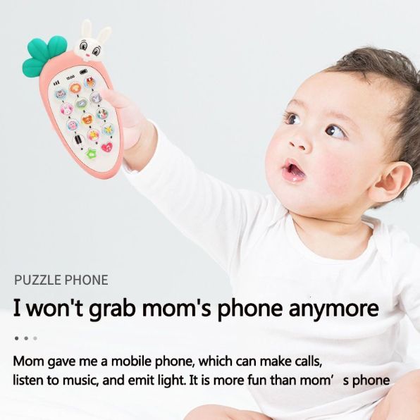 1pc Kid Cartoon Mobile Phone Electronic Toy Cute Telephone Educational Learning Toys Music Sound Machine Baby Infant Gift