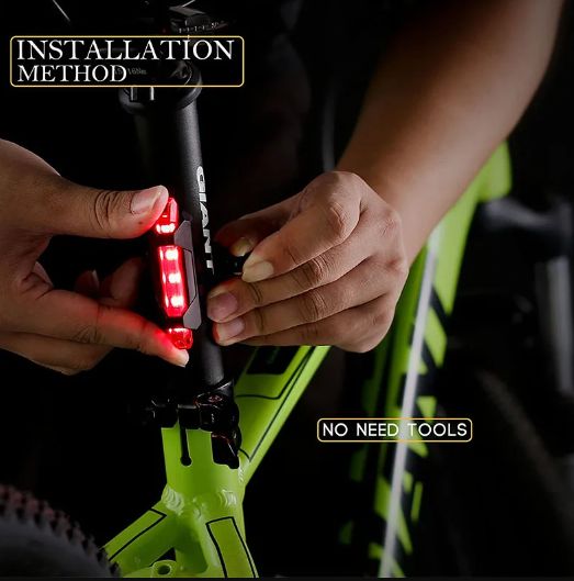 X-Tiger Bicycle Rear Light LED Safety Warning Cycling Portable Light Waterproof bike accessories Bike Taillight Bicycle Light E-577