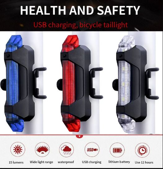 X-Tiger Bicycle Rear Light LED Safety Warning Cycling Portable Light Waterproof bike accessories Bike Taillight Bicycle Light E-577