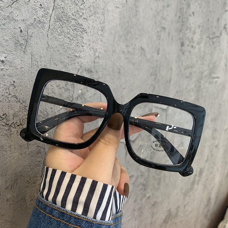 Big Square Anti Blue Light Glasses Womens Glasses Trend Computer Goggles Glasses Transparent Optical Spectacle FZ-463