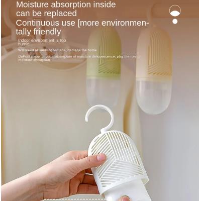 1PC Reusable Hanging Dehumidifier Water Collector Hook Moisture Absorbers Dehumidifier Packs Anti-Mold for Home Kitchen Bathroom