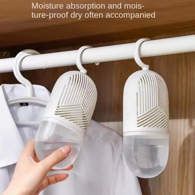 1PC Reusable Hanging Dehumidifier Water Collector Hook Moisture Absorbers Dehumidifier Packs Anti-Mold for Home Kitchen Bathroom