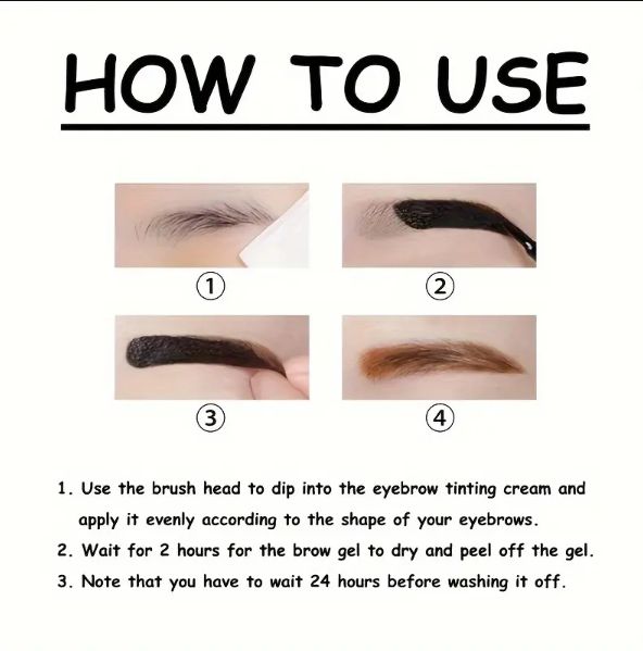 Long-lasting Eyebrow Tinted Gel Makeup Semi-permanent Waterproof Color Sweat Proof Film Forming Dye Eyebrow Cream Cosmetics B2-979 view 5