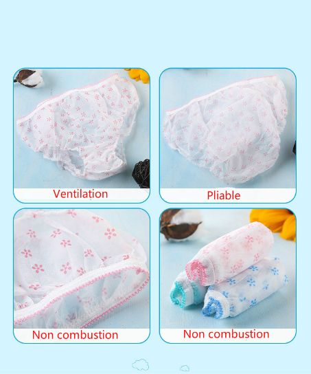 7pcs/lot Disposable Panties Maternity Underwear Panties/women's Travel Prenatal Postpartum Paper Non-woven Panties C-21-4