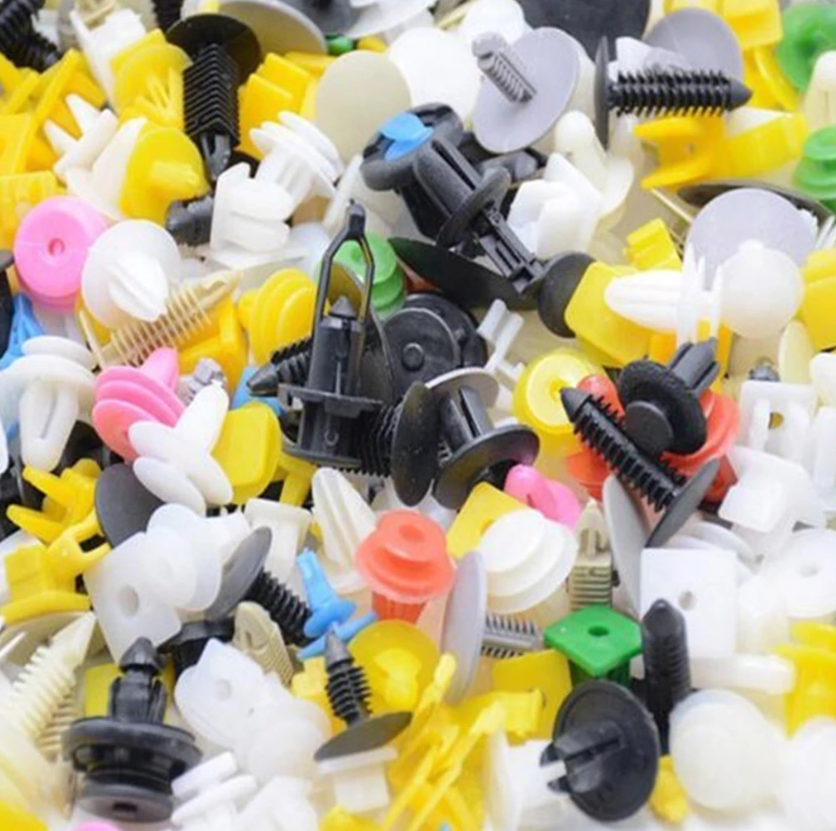 100Pcs Car Clips Fastener Screws Bumper Interior Decoration Auto Plastic Random Mixing Universal Plastic E-1216