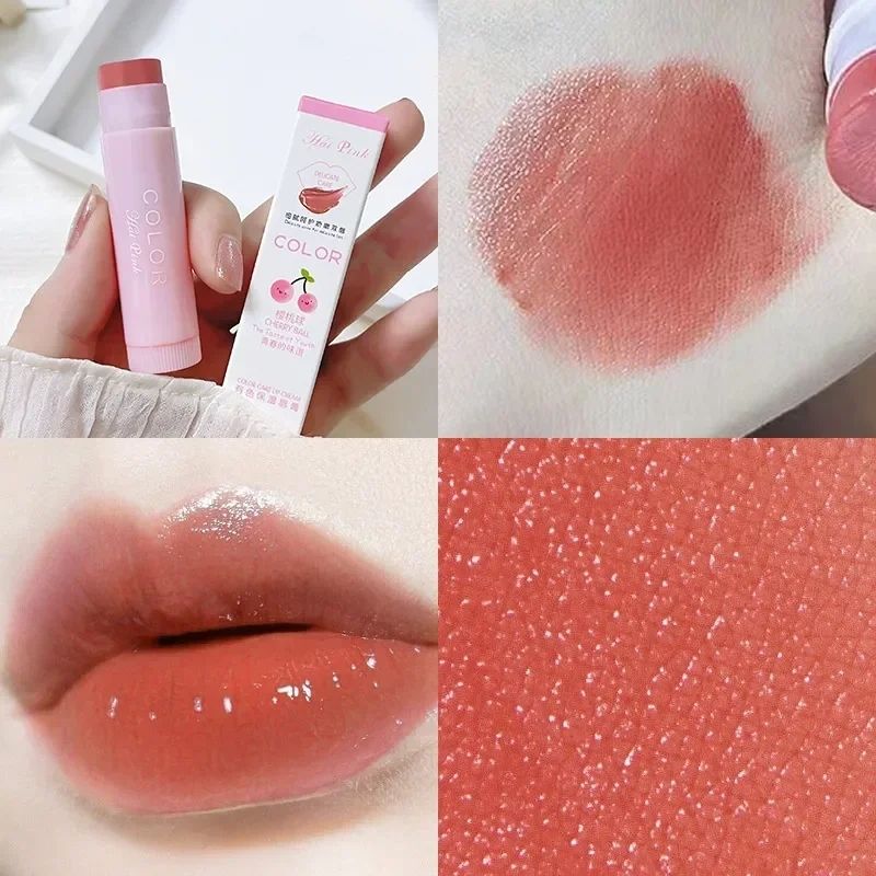 3pcs/set Lip Balm Moisturizing Anti-dry Lip Balm Easy To Carry Anti-cracking Lipstick Colored Lip Tint Makeup Lip Care Cosmetics B2-935