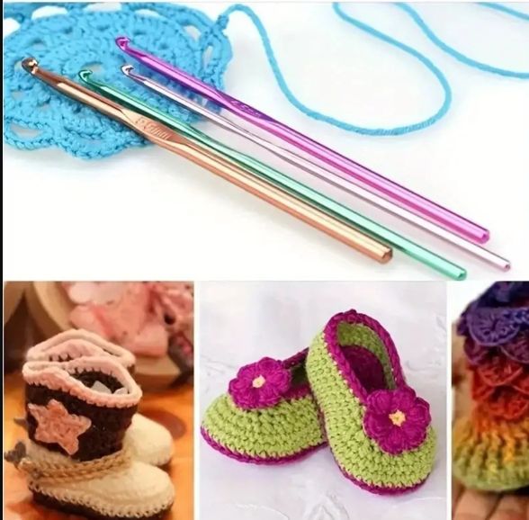 Colorful Aluminum12pcs Oxidized Crochet Hook Set Wool Knitting Tools Aluminum Crochet Hooks Knitting NeedlesC-535