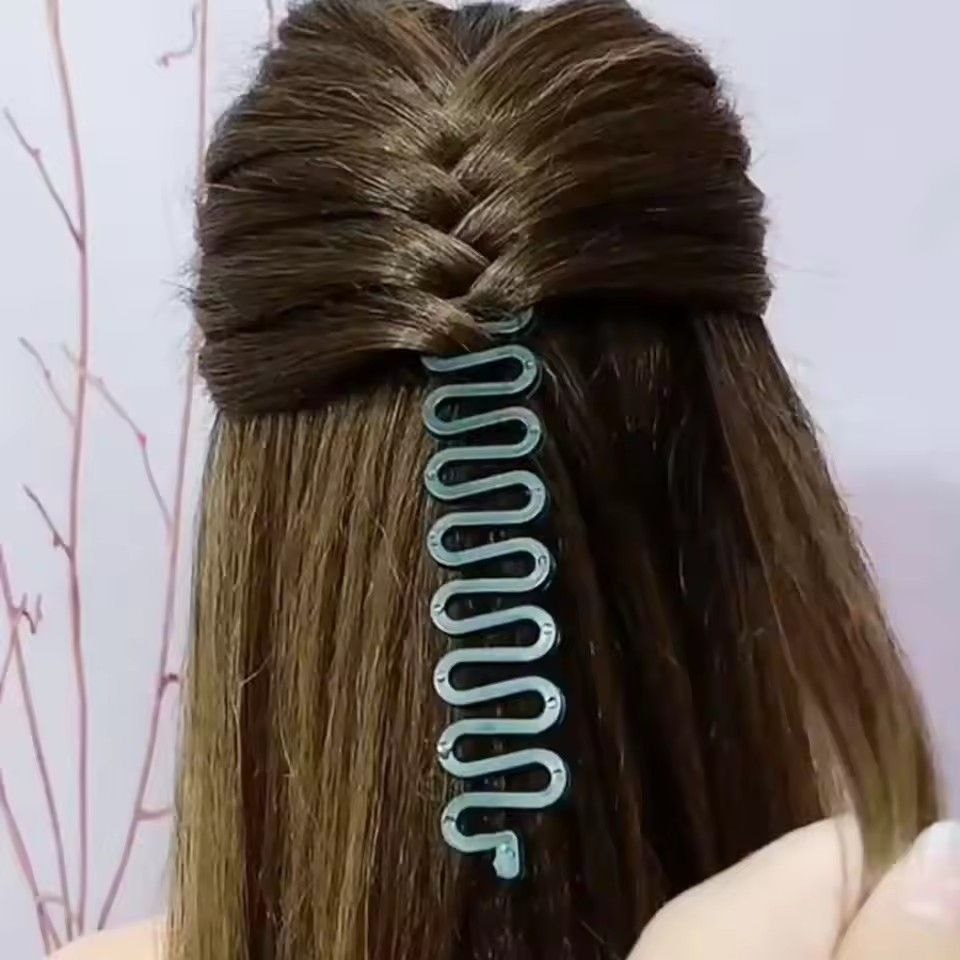 10PCS Women Hair Braid Tool Holder Clip Wave Hair Braiding Tool Weave Hair Braider Roller Hair Twist Styling Tool DIY Accessories