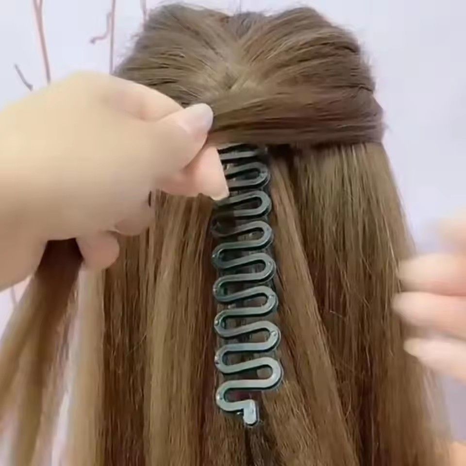 10PCS Women Hair Braid Tool Holder Clip Wave Hair Braiding Tool Weave Hair Braider Roller Hair Twist Styling Tool DIY Accessories
