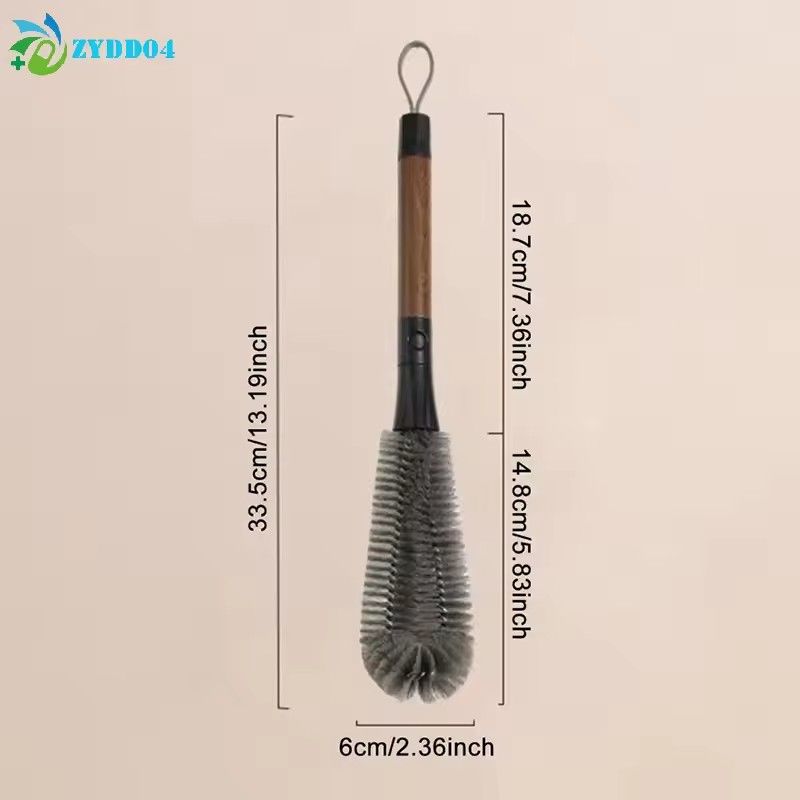 1PC 2 In 1 Milk Bottle Brush Cup Scrubber Glass Cleaner Kitchen Cleaning Tool Long Handle Drink Bottle Glass Cup Cleaning Brush