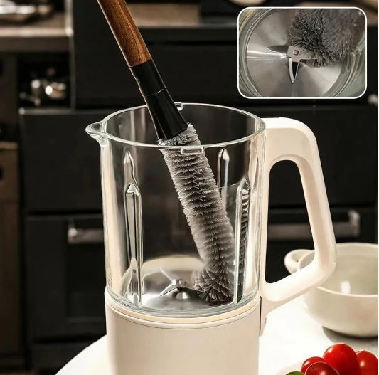 1PC 2 In 1 Milk Bottle Brush Cup Scrubber Glass Cleaner Kitchen Cleaning Tool Long Handle Drink Bottle Glass Cup Cleaning Brush