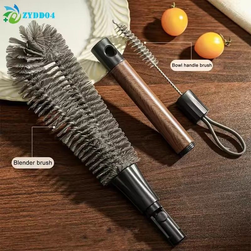 1PC 2 In 1 Milk Bottle Brush Cup Scrubber Glass Cleaner Kitchen Cleaning Tool Long Handle Drink Bottle Glass Cup Cleaning Brush
