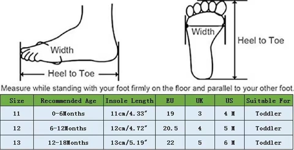 1Pair Newborn Baby Flats Princess Flower Girls Shoes PU Leather Non-Slip Adorable Wedding Party Toddler Shoes 0-18 Months