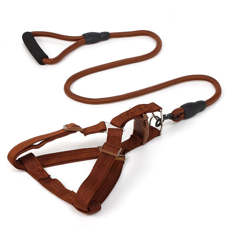 Adjustable dog collar/leash/bridle set, anti-burst dog leash, medium and large breed, in stock, anti-lost.