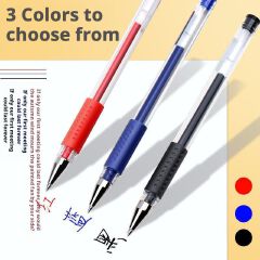 12-piece pack/6-piece pack of neutral pens, student ballpoint pens, water-based carbon black pens, 0.5mm round ballpoint pens, for office work and practice.