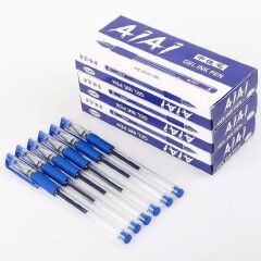 12-piece pack/6-piece pack of neutral pens, student ballpoint pens, water-based carbon black pens, 0.5mm round ballpoint pens, for office work and practice.