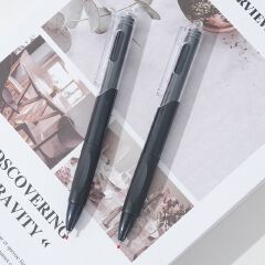 5-pack of quick-drying, white ballpoint pen/signature pen/black pen - high-quality and stylish.
