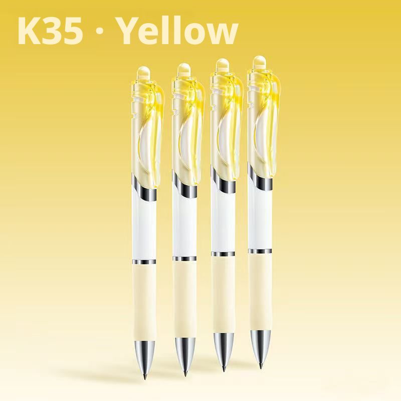 5-Pack "Jelly" Retractable Gel Pens — Stylish, High-Aesthetic Design | 0.5mm Bullet-Tip Black Ink Pens | Ideal for Students, Office Use, and Signing