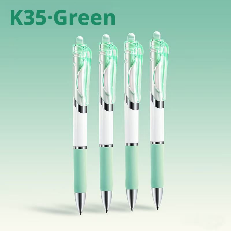 5-Pack "Jelly" Retractable Gel Pens — Stylish, High-Aesthetic Design | 0.5mm Bullet-Tip Black Ink Pens | Ideal for Students, Office Use, and Signing