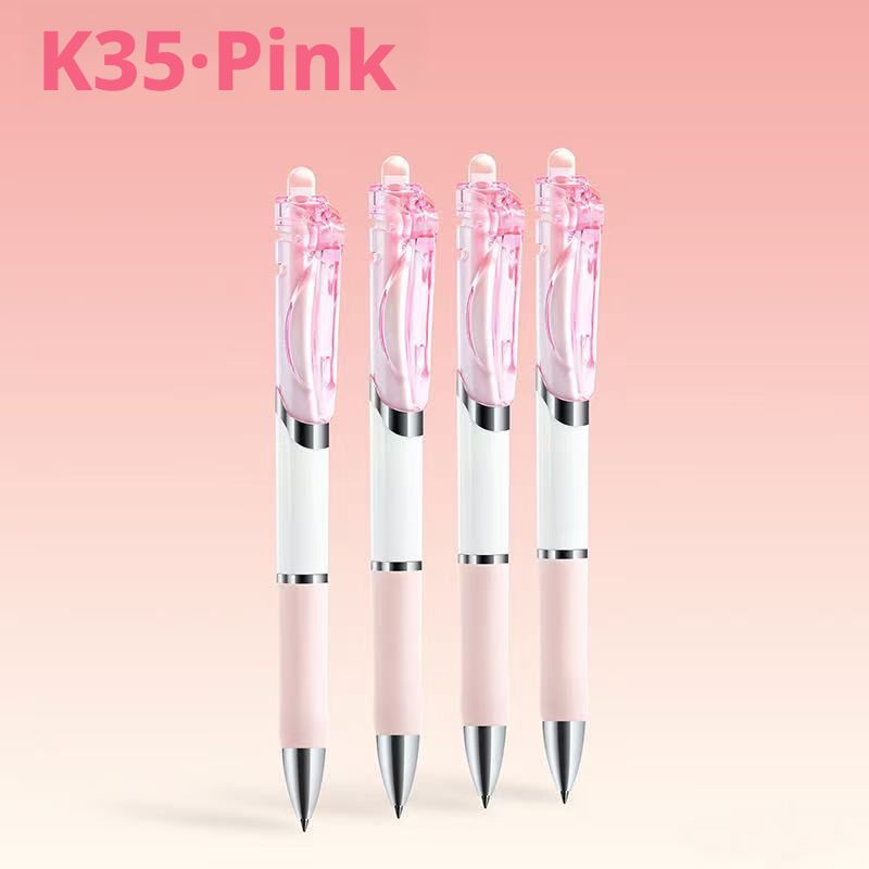5-Pack "Jelly" Retractable Gel Pens — Stylish, High-Aesthetic Design | 0.5mm Bullet-Tip Black Ink Pens | Ideal for Students, Office Use, and Signing