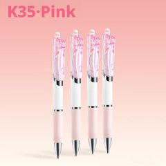 5-Pack "Jelly" Retractable Gel Pens — Stylish, High-Aesthetic Design | 0.5mm Bullet-Tip Black Ink Pens | Ideal for Students, Office Use, and Signing