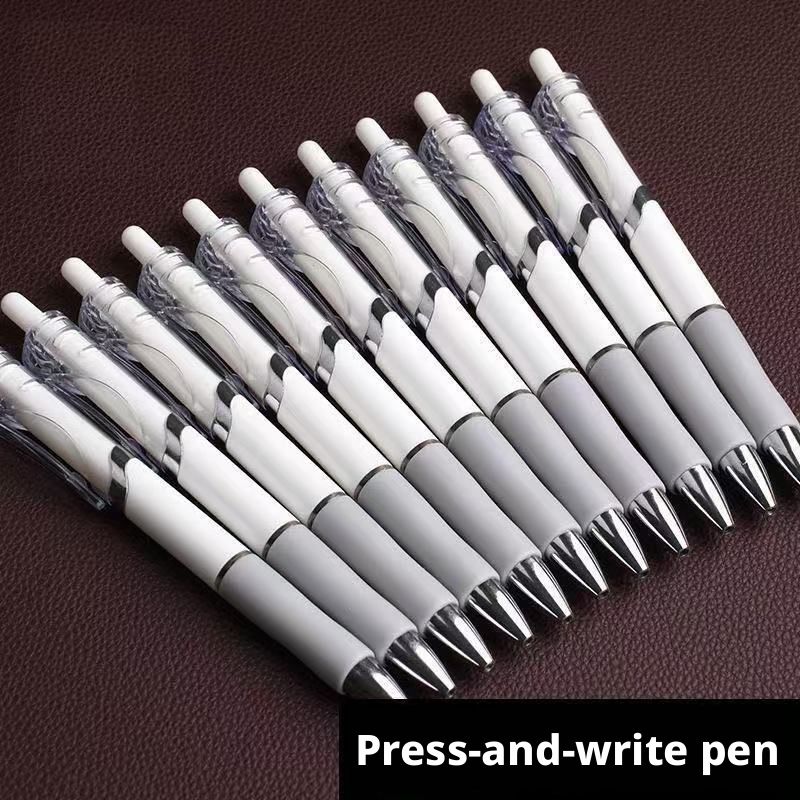 5-Pack "Jelly" Retractable Gel Pens — Stylish, High-Aesthetic Design | 0.5mm Bullet-Tip Black Ink Pens | Ideal for Students, Office Use, and Signing