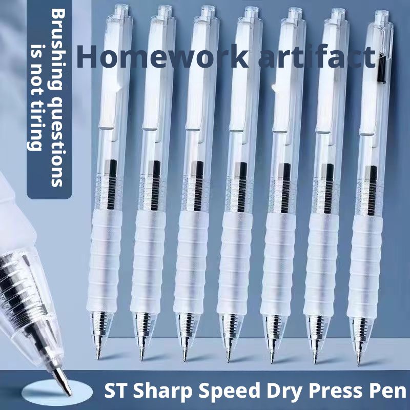 6-Pack "Cloud Grip" Study Essential — 0.5mm Retractable Gel Pens | Fast-Drying, Exam-Optimized Pens for Students (Exams & Practice) and Office Use