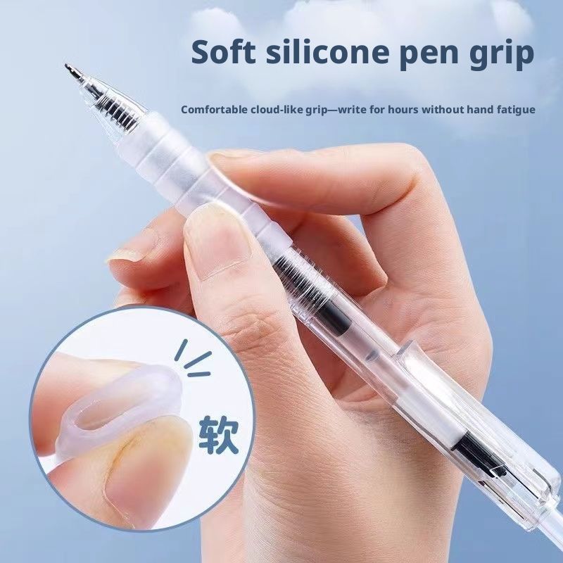 6-Pack "Cloud Grip" Study Essential — 0.5mm Retractable Gel Pens | Fast-Drying, Exam-Optimized Pens for Students (Exams & Practice) and Office Use