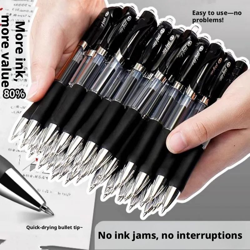 K35 Gel Pens (5-Pack) — 0.5mm Tip | Smooth, Skip-Free Writing | Ideal for Business, Exam Prep, and Office Use | Style: Retractable Pen