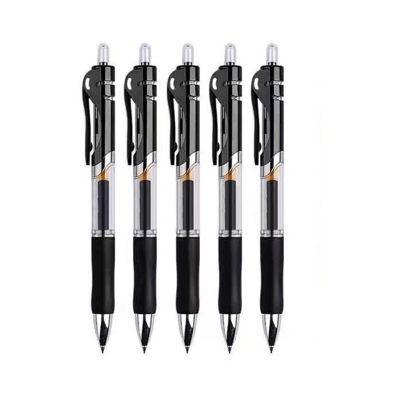 K35 Gel Pens (5-Pack) — 0.5mm Tip | Smooth, Skip-Free Writing | Ideal for Business, Exam Prep, and Office Use | Style: Retractable Pen