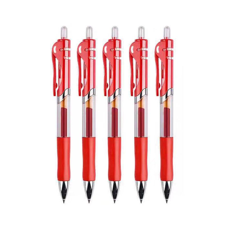 K35 Gel Pens (5-Pack) — 0.5mm Tip | Smooth, Skip-Free Writing | Ideal for Business, Exam Prep, and Office Use | Style: Retractable Pen