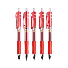 K35 Gel Pens (5-Pack) — 0.5mm Tip | Smooth, Skip-Free Writing | Ideal for Business, Exam Prep, and Office Use | Style: Retractable Pen