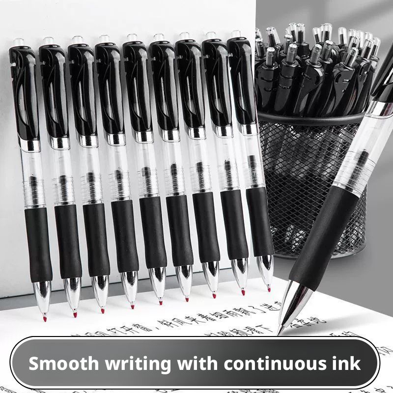 K35 Gel Pens (5-Pack) — 0.5mm Tip | Smooth, Skip-Free Writing | Ideal for Business, Exam Prep, and Office Use | Style: Retractable Pen