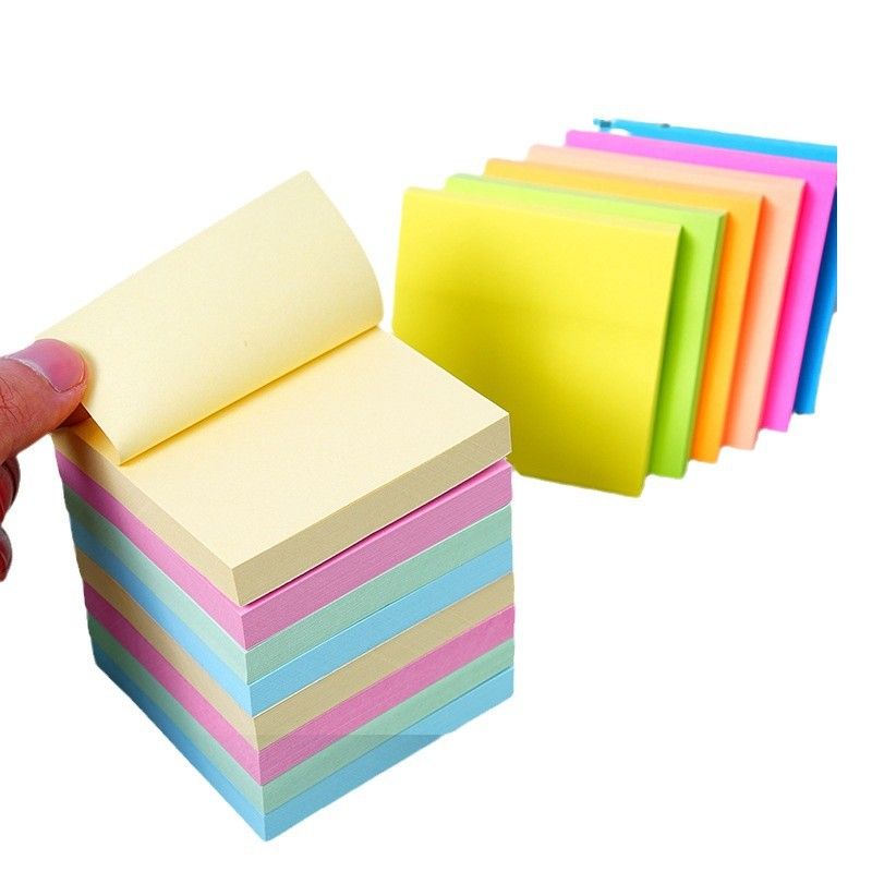 100-sheet, 200-sheet, 300-sheet colorful sticky notes, cute and creative memo pads, office stationery, notepads, tear-off student message sticky notes.