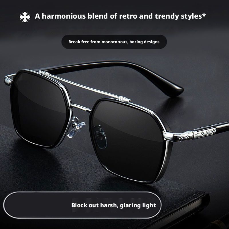 Men's Sunglasses — Stylish & Premium Eyewear for Driving, UV Protection, and Fishing — Bold "Chrome Hearts" Style