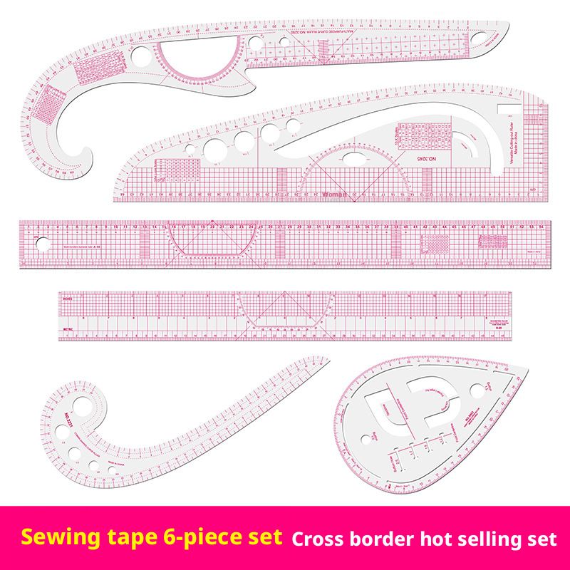 Garment Pattern Drafting, Grading, and Sewing Ruler Set — African Market Exclusive (English Markings) — Best-Selling — Factory-Direct Sales