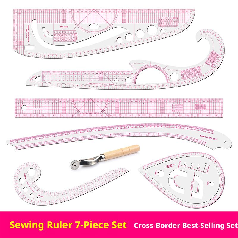 Garment Pattern Drafting, Grading, and Sewing Ruler Set — African Market Exclusive (English Markings) — Best-Selling — Factory-Direct Sales