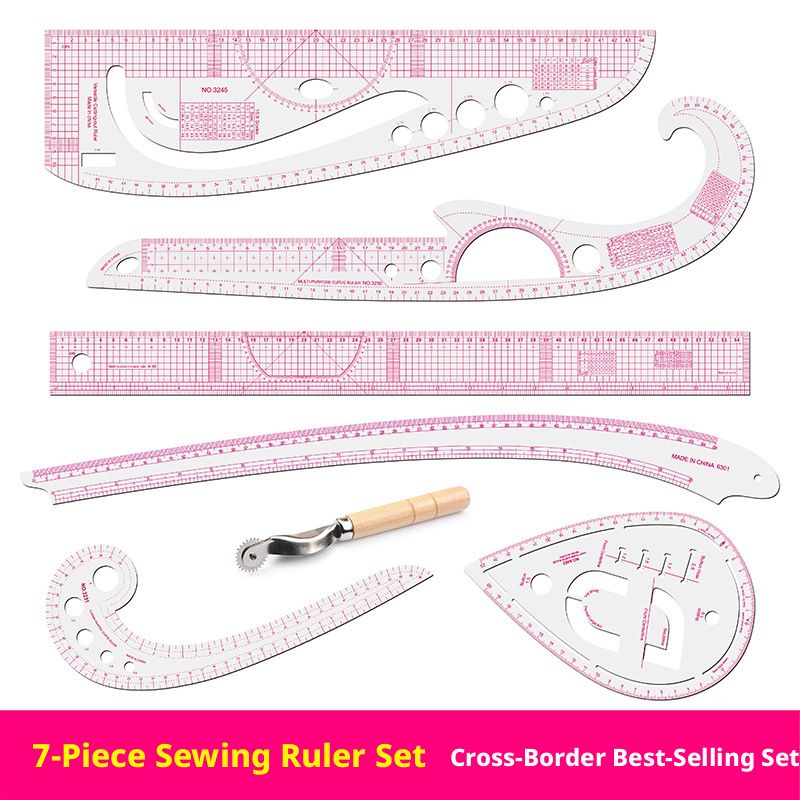 Garment Pattern Drafting, Grading, and Sewing Ruler Set — African Market Exclusive (English Markings) — Best-Selling — Factory-Direct Sales